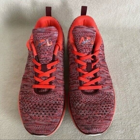 APL Techloom Pro Propelium Pink Orange Lace Up Sneakers Size 8 - Picture 2 of 12